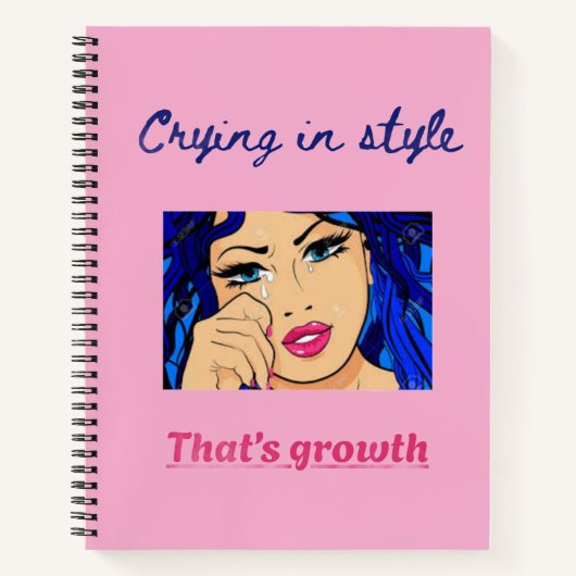 Crying in Style Notebook – Aesthetic Journal ノートブック (正面)
