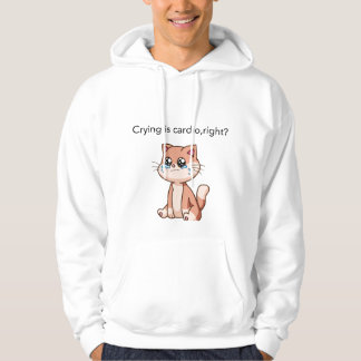 Crying Is Cardio, Right? | Cute Crying Cat Design パーカ