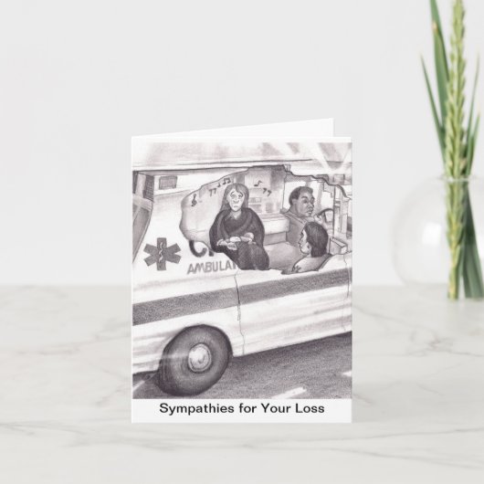 Crying Mother in Ambulance Singing a Lull-a-bye to カード (正面)