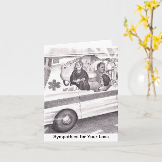 Crying Mother in Ambulance Singing a Lull-a-bye to カード (黄色い花)