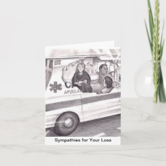 Crying Mother in Ambulance Singing a Lull-a-bye to カード