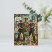 Crying Statue of Liberty Arrested Postcard ポストカード (スタンド正面)