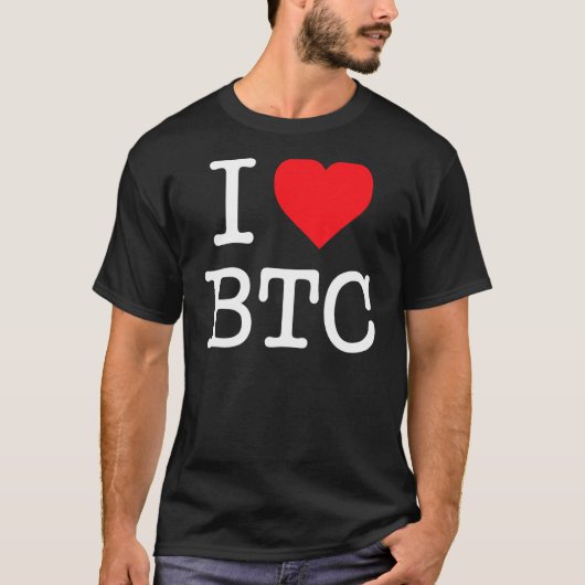 CrypのBtcヴィンテージBitcoin Cryptocurrencyが大好き Tシャツ (正面)