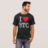 CrypのBtcヴィンテージBitcoin Cryptocurrencyが大好き Tシャツ (正面フル)