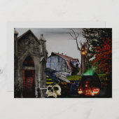 *~* Crypt Raven Witchスカルハロウィーンカード (正面/裏面)