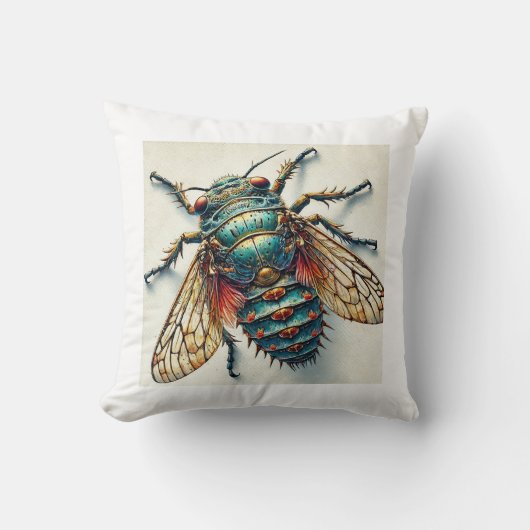 Cryptaspasma Insect 300724IREF251 - Watercolor クッション (正面)