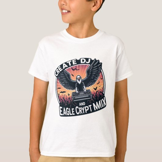 Crypticビート: Eagle DJ in Flight» Tシャツ (正面)
