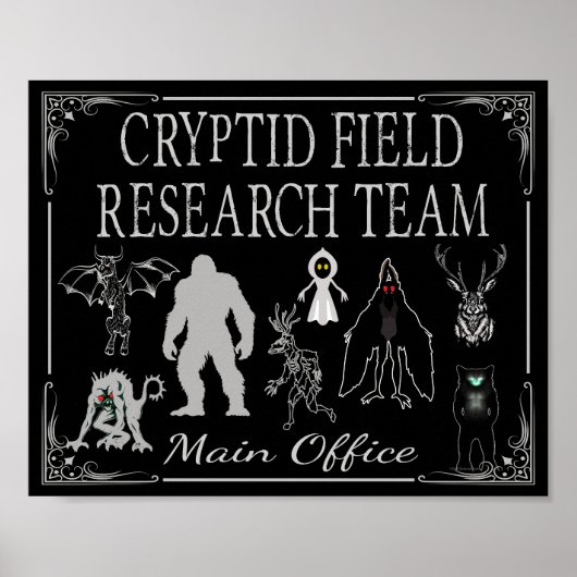 Cryptid Field Research Team本社Bigfoot ポスター (正面)