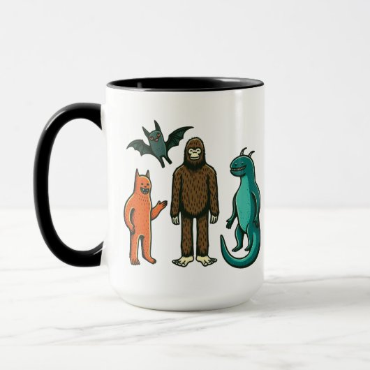Cryptid Friends: Bigfoot、Chupacabraなどマグ マグカップ (左)