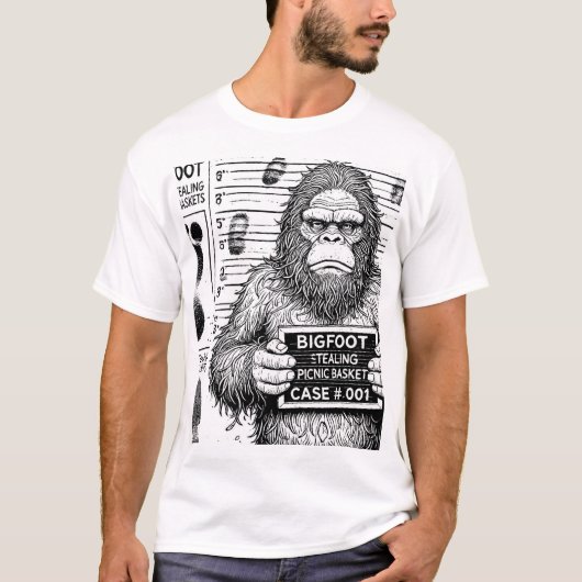 Cryptid Mugshots - Bigfoot Tシャツ (正面)
