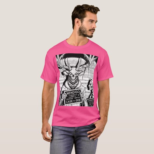 Cryptid Mugshots - Wendigo Tシャツ (正面フル)