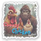 “Cryptid Photo Op” Cheesy Chicken Vinyl シール (正面)