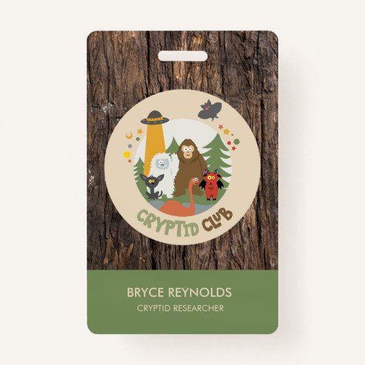 Cryptid Researcher Party Badge バッジ (正面)