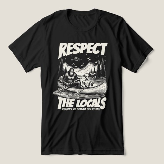 Cryptid Sasquatch Alien Encounter トライブレンドTシャツ (デザイン正面)