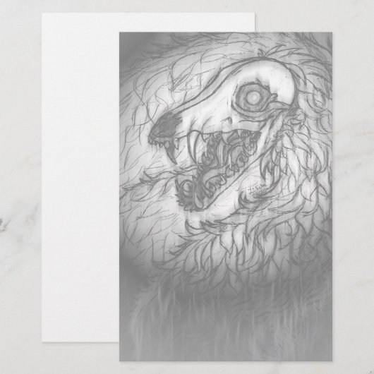 Cryptid: Snow Wasset Sketch 便箋 (正面/裏面)