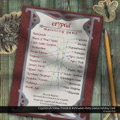 Cryptid-US州印刷可能ハローウィンパーティゲーム シーズンカード