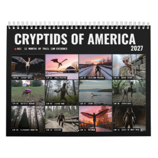 Cryptids of America 2027 Trail Cam Bigfoot Mothman カレンダー