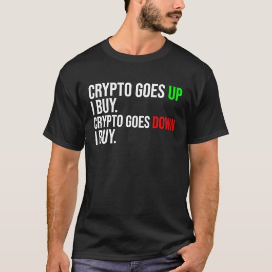 CryptoがBitcoinのおもしろい暗号化を行う Tシャツ (正面)