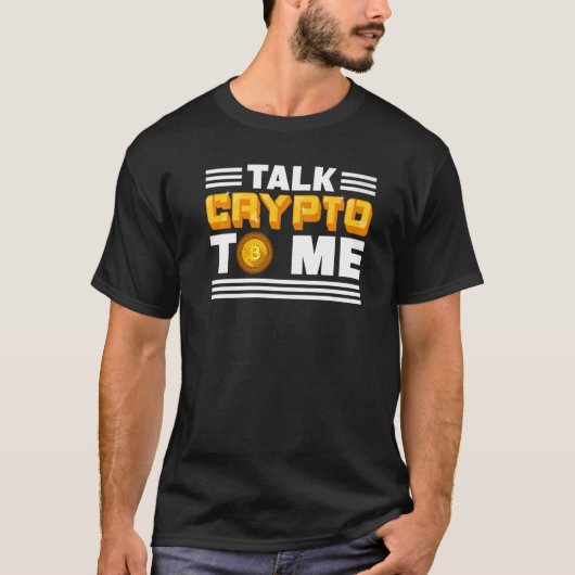 Cryptoを私にCryptocurrency Bitcoin Blockchと話す Tシャツ (正面)