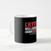 Crypto億万長者おもしろいBitcoin Crypto コーヒーマグカップ (正面左)