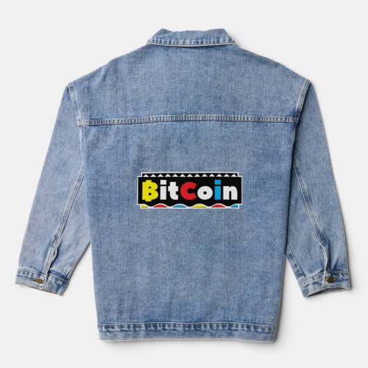 Crypto革命はっきりした: DigiのステートメントTシャツ デニムジャケット (裏面)