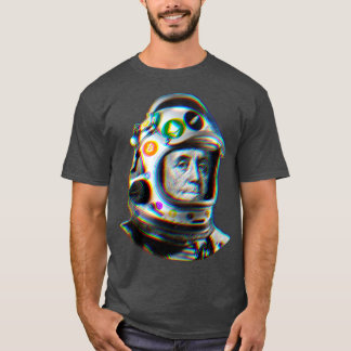Crypto Benjamin Cyber宇宙飛行士Miner Glitch Tシャツ