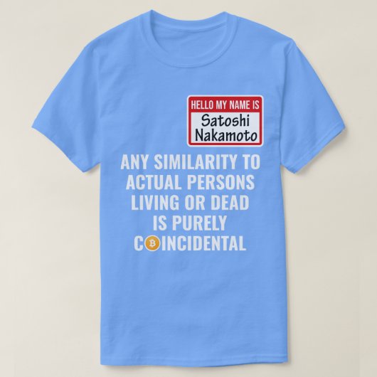 Crypto Bitcoin面白いハロウィーン中本聡HO Tシャツ (デザイン正面)