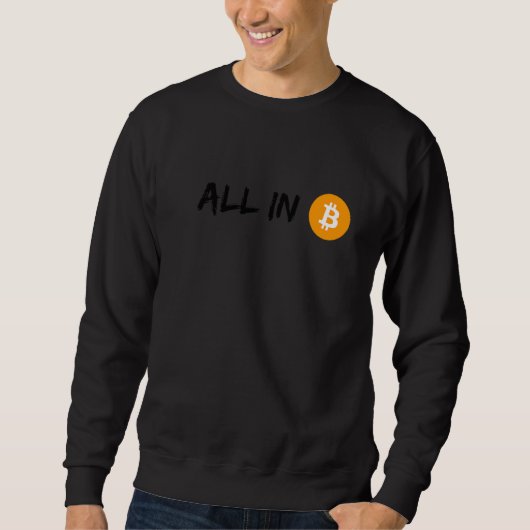 Crypto Bitcoin Blockchain Cryptocurrencyおもしろい スウェットシャツ (正面)