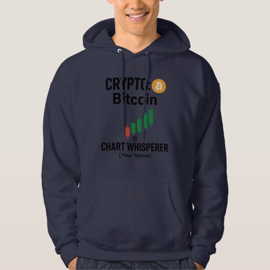 Crypto Bitcoin Chart Whisperer Trader Hoodie パーカ (正面)