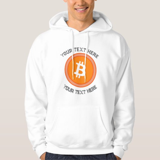 crypto btc coin editable quote hoodie パーカ (正面)