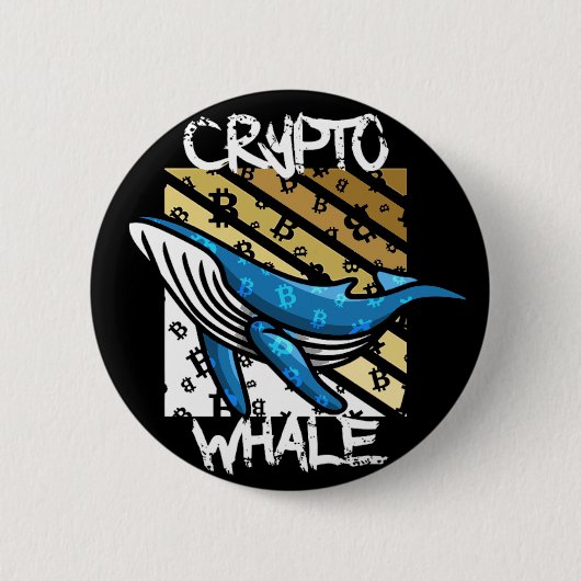 Crypto Btc Whale – 暗号コイン 缶バッジ (正面)