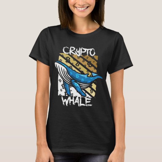 Crypto Btc Whale – 暗号コイン Tシャツ (正面)