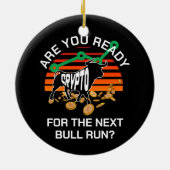 CRYPTO BULL走 Are You Ready Bitcoin セラミックオーナメント (裏面)