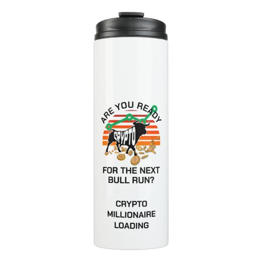 CRYPTO BULL 走 Bitcoin Are You Ready タンブラー (正面)