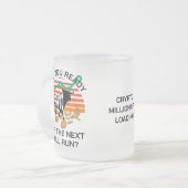 CRYPTO BULL 走 Bitcoin Are You Ready フロストグラスマグカップ (正面左)