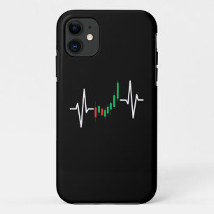 Crypto Candlestick Heartbeat EKG:取引と投資 iPhone 11 ケース