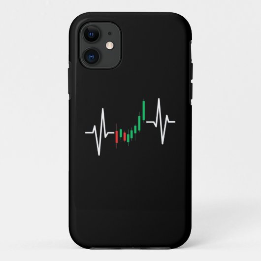 Crypto Candlestick Heartbeat EKG:取引と投資 Case-Mate iPhoneケース (裏面)