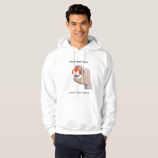 crypto coin editable quote hoodie パーカ (正面フル)