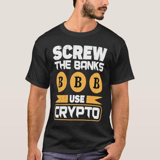 Crypto Cryptocurrency Blockchain Trader Finance Tシャツ (正面)
