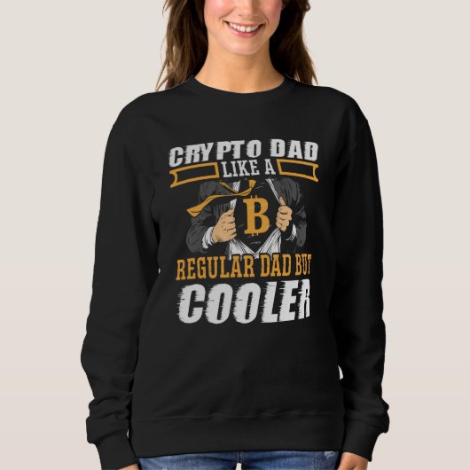 Crypto Dad Cryptocurrency Blockchain Trader Best D スウェットシャツ (正面)