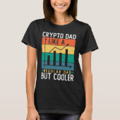Crypto Dad Like a Regular Dad But Cooler Bitcoin Tシャツ (正面)