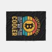 Crypto Dad Retro Sunset フリースブランケット (正面(横))