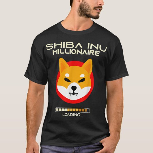 Crypto Dog Millionaire Loading Design Tシャツ (正面)