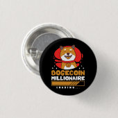 Crypto DogeCoinミリオネアのロード 缶バッジ (正面&裏面)