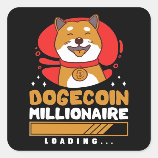 Crypto DogeCoin億万長者ロード スクエアシール (正面)