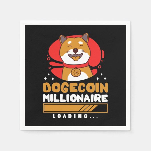 Crypto DogeCoin億万長者ロード スタンダードカクテルナプキン (正面)