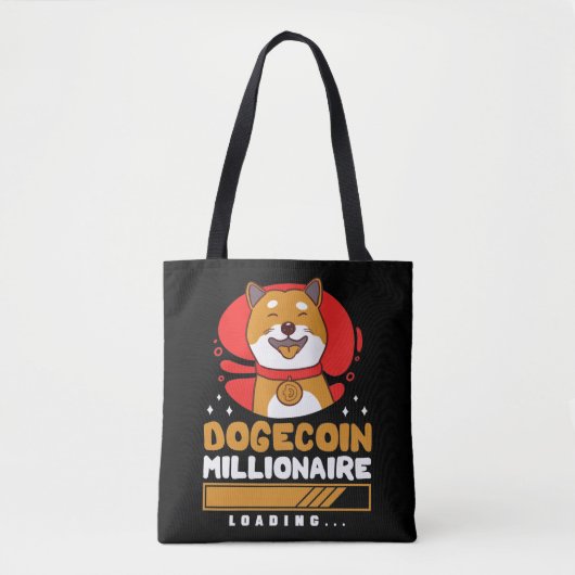 Crypto DogeCoin億万長者ロード トートバッグ (正面)