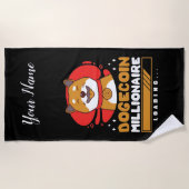 Crypto DogeCoin億万長者ロード ビーチタオル (正面)