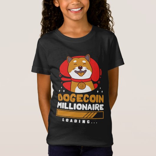 Crypto DogeCoin億万長者ロード Tシャツ (正面)
