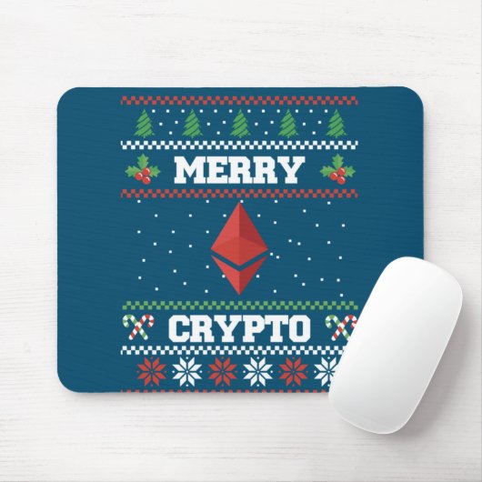 Crypto Ethereumメリー醜いクリスマスセーター マウスパッド (マウス)